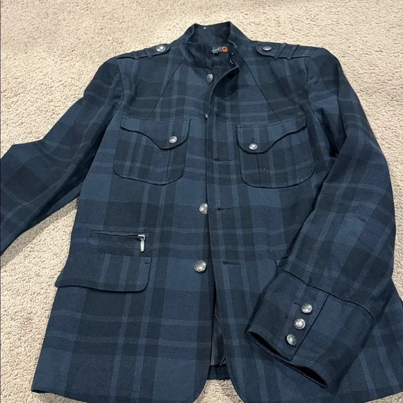 G by Guess Dark Blue Military Jacket - Picture 5 of 7